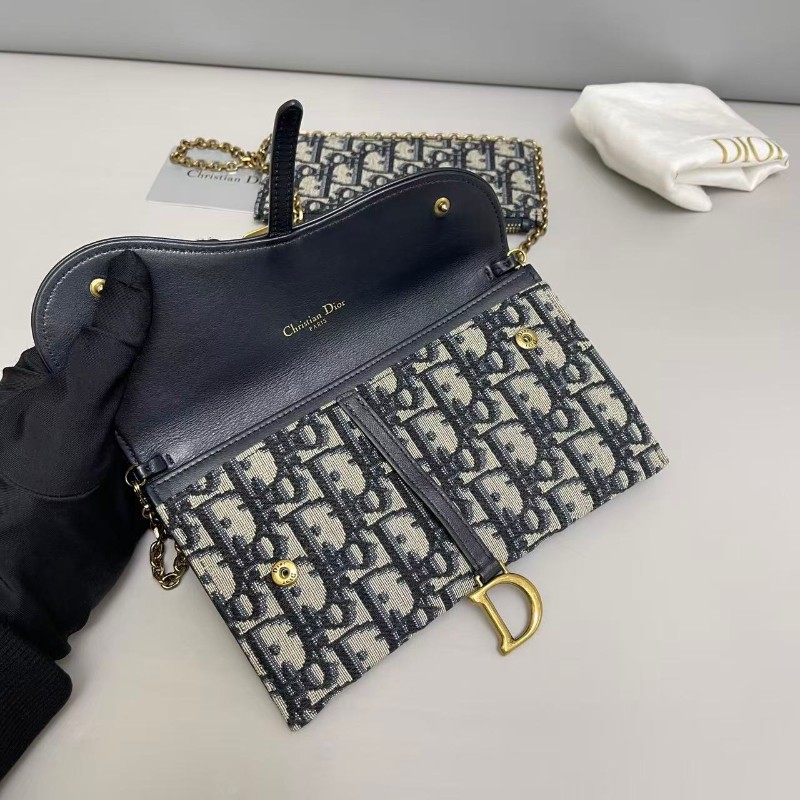 Dior saddle老花二合一馬鞍鏈條包-6