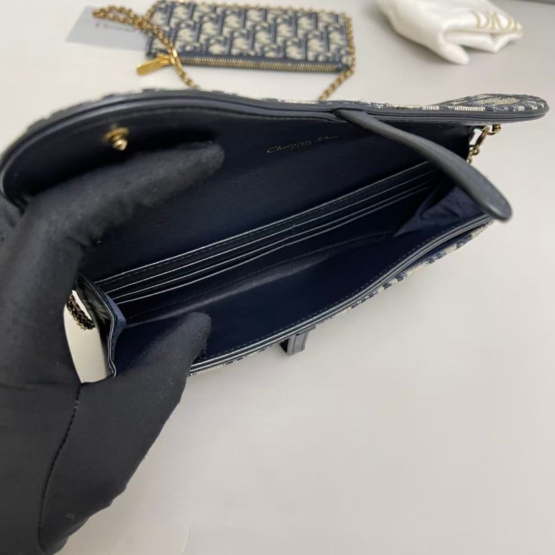 Dior saddle老花二合一馬鞍鏈條包-7