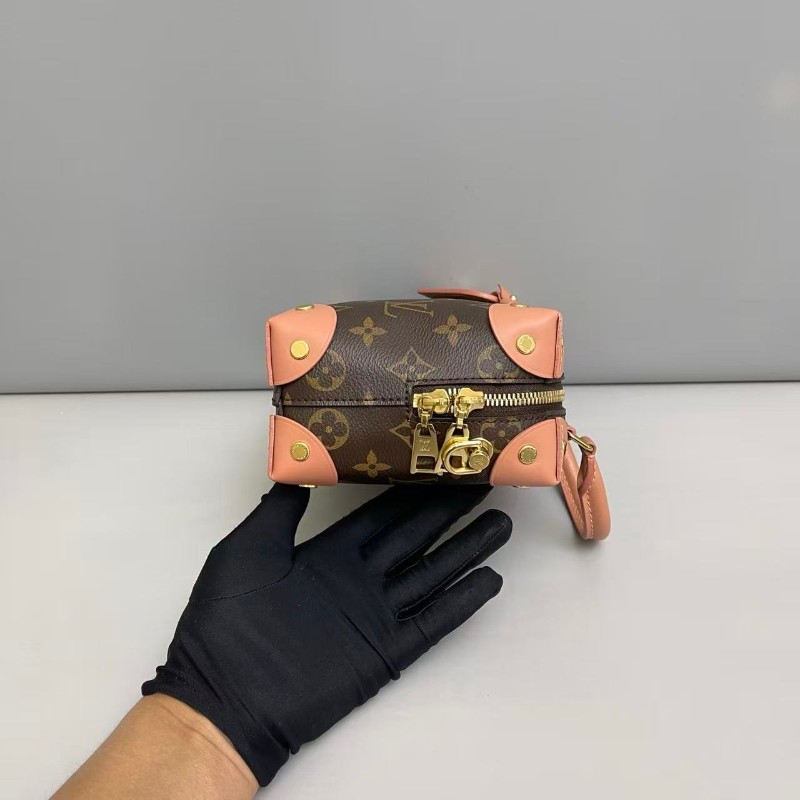 LV Petite Malle Souple老花粉色八角盒子-2