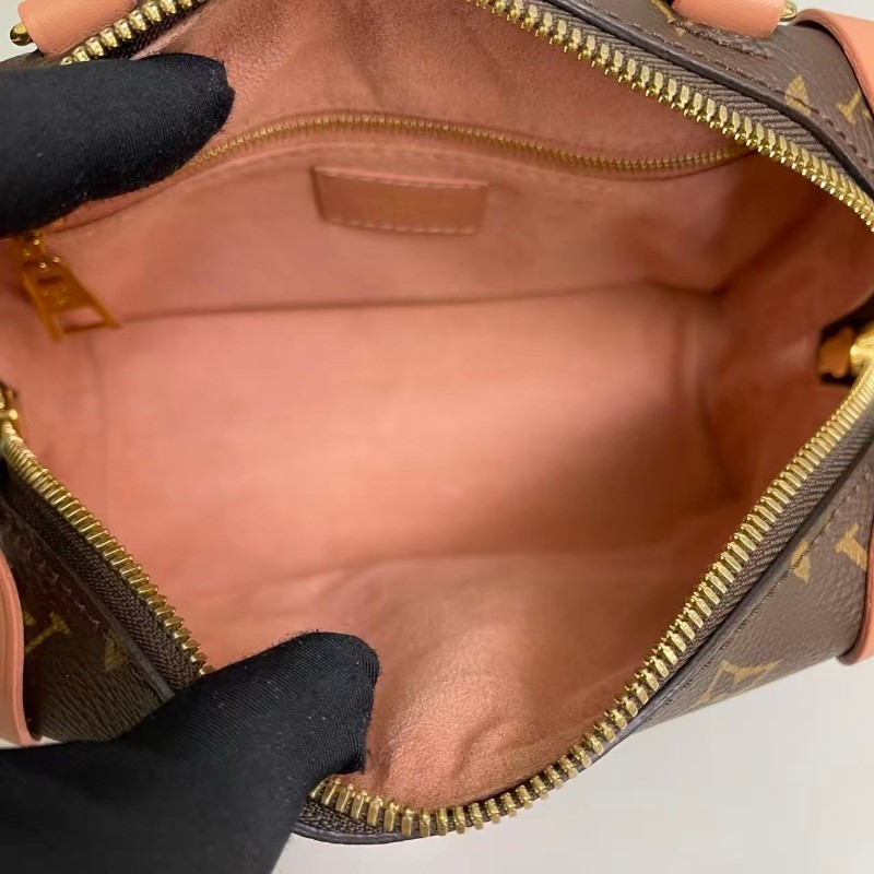 LV Petite Malle Souple老花粉色八角盒子-8