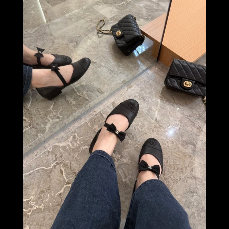 Jennie 同款 Chanel 香奈兒 2025瑪莉珍鞋🖤 蝴蝶結好美-3