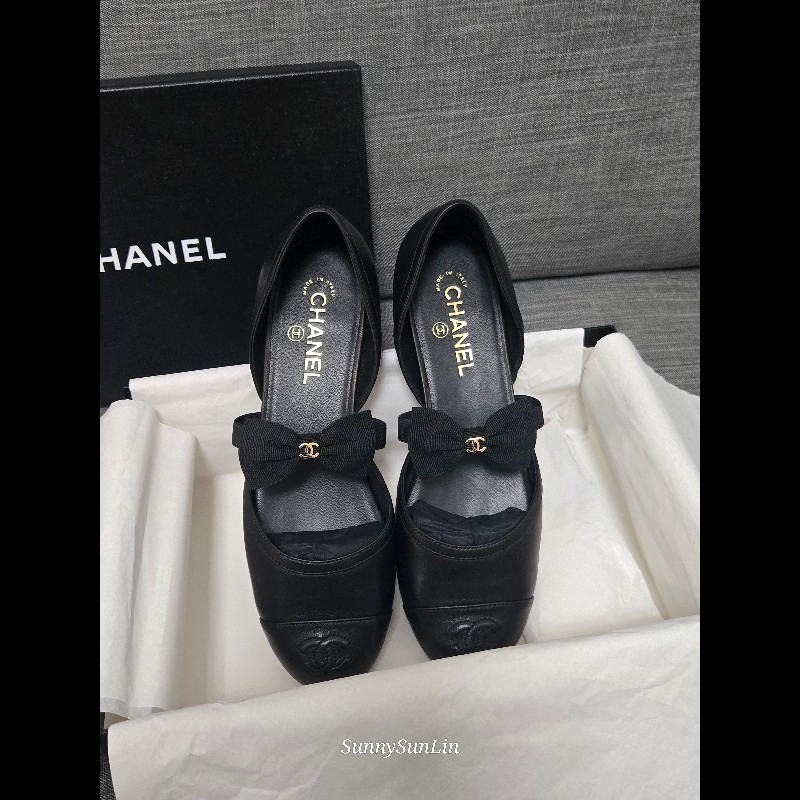 Jennie 同款 Chanel 香奈兒 2025瑪莉珍鞋🖤 蝴蝶結好美-6