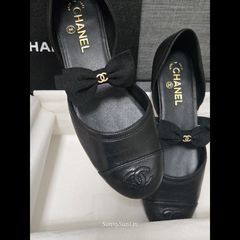 Jennie 同款 Chanel 香奈兒 2025瑪莉珍鞋🖤 蝴蝶結好美-9
