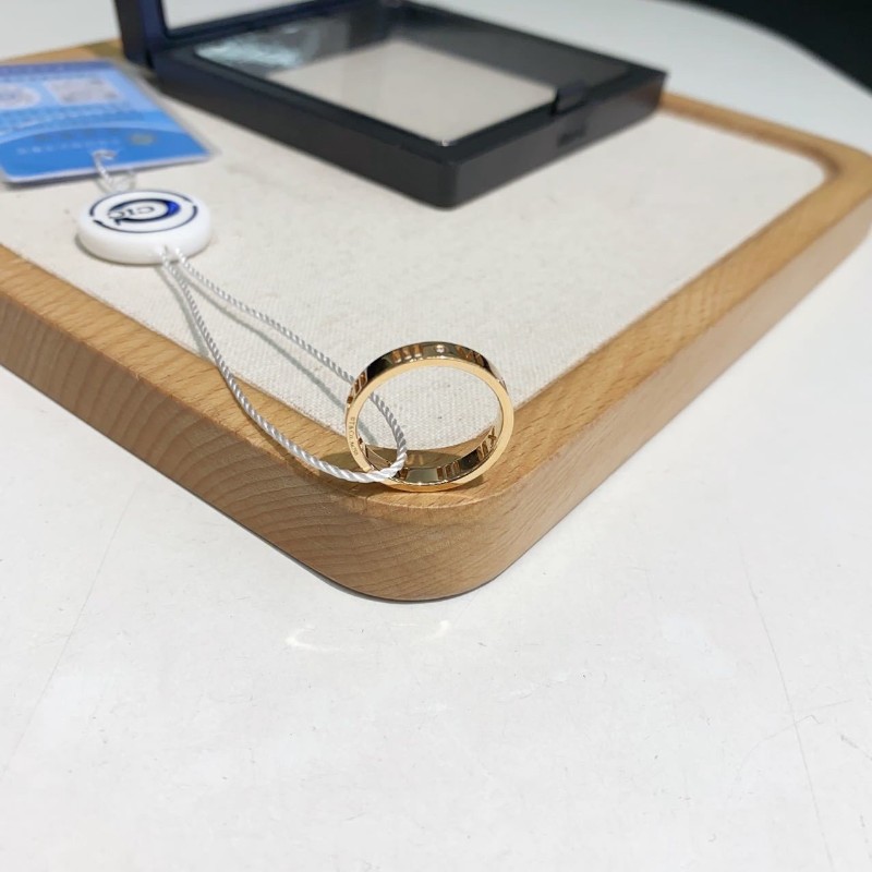 Tiffany 18k玫瑰金atlas羅馬鏤空四鑽戒指52號-2