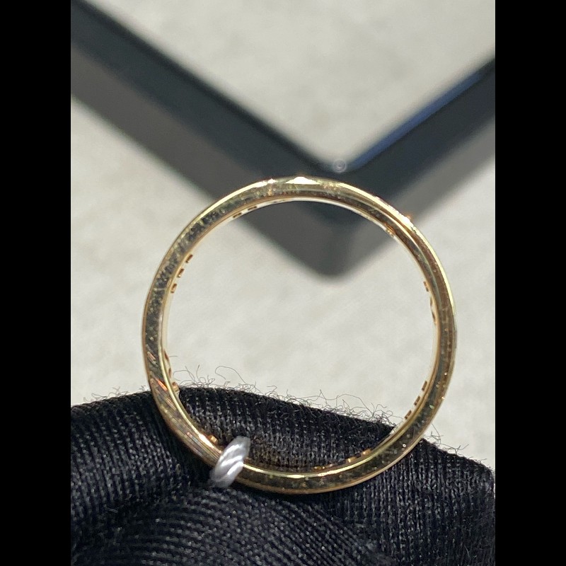 Tiffany 18k玫瑰金atlas羅馬鏤空四鑽戒指52號-6