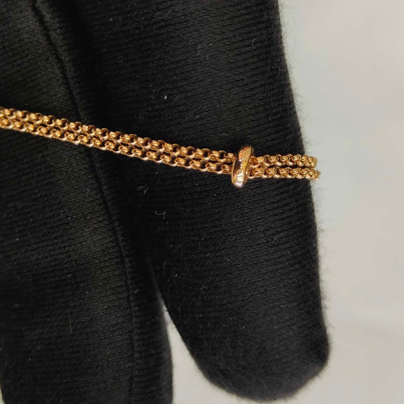 BVLGARI S號玫瑰金鑲鑽白貝母冰淇淋手鍊-17