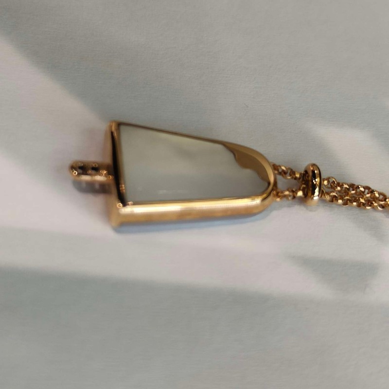 BVLGARI S號玫瑰金鑲鑽白貝母冰淇淋手鍊-13