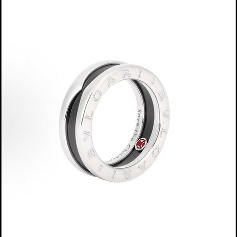 Bvlgari 慈善款小紅人銀戒指56號