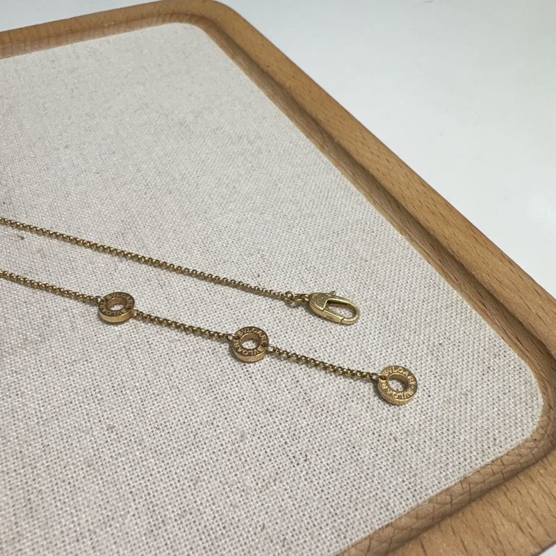 Bvlgari 18k玫瑰金棕色陶瓷彈簧項鍊 mini小蠻腰-3