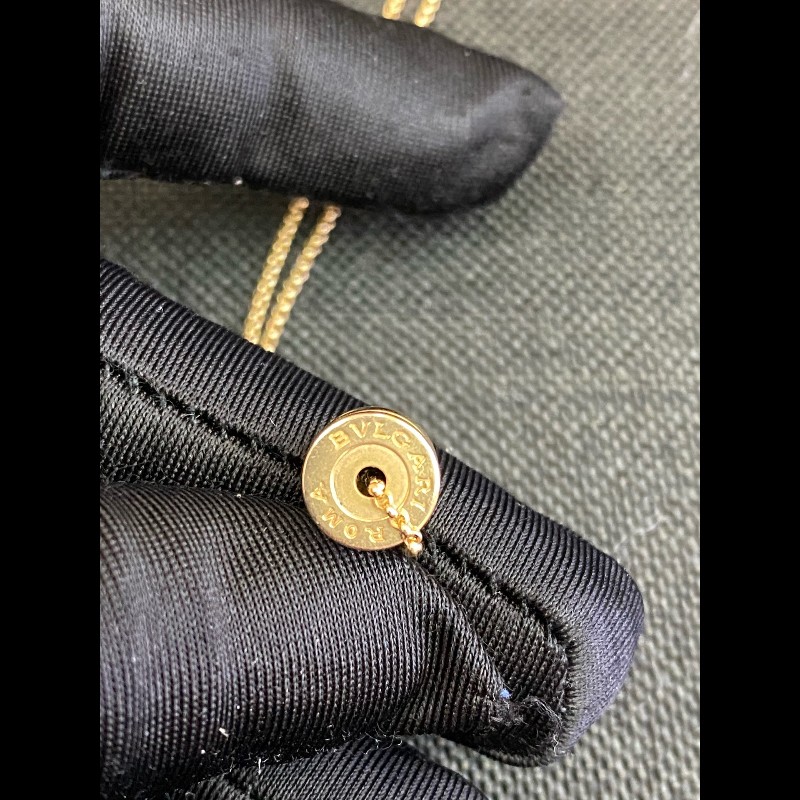 Bvlgari 18k玫瑰金棕色陶瓷彈簧項鍊 mini小蠻腰-5