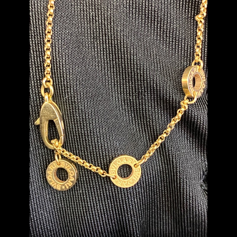 Bvlgari 18k玫瑰金棕色陶瓷彈簧項鍊 mini小蠻腰-9