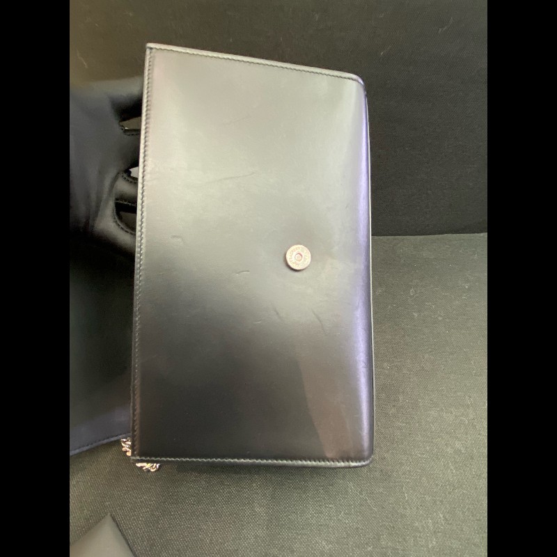 YSL kate流蘇光面牛皮黑銀鏈條包 經典logo裝飾-13