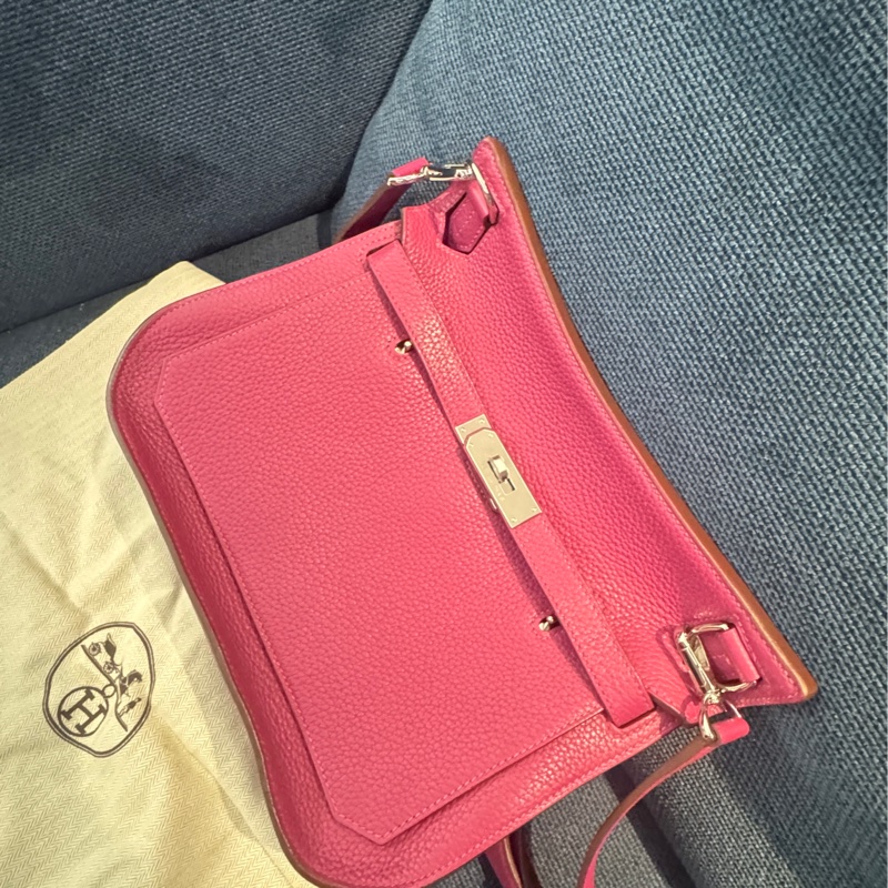 Hermes 愛馬仕 Jypsiere 吉普賽  28方框P刻  托斯卡紫銀釦黃金尺寸-14