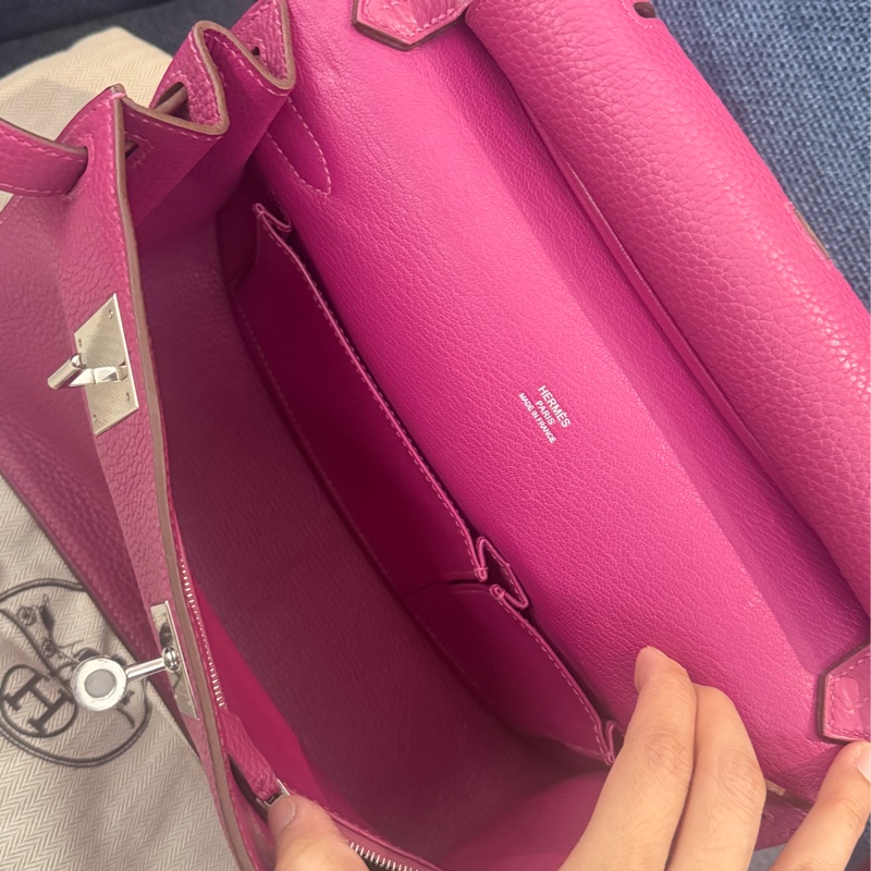 Hermes 愛馬仕 Jypsiere 吉普賽  28方框P刻  托斯卡紫銀釦黃金尺寸-15