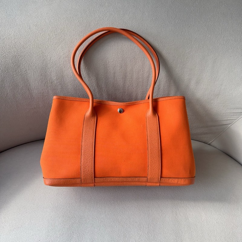 【超稀有款】Hermes花園38 橙色 手提包肩背包-0
