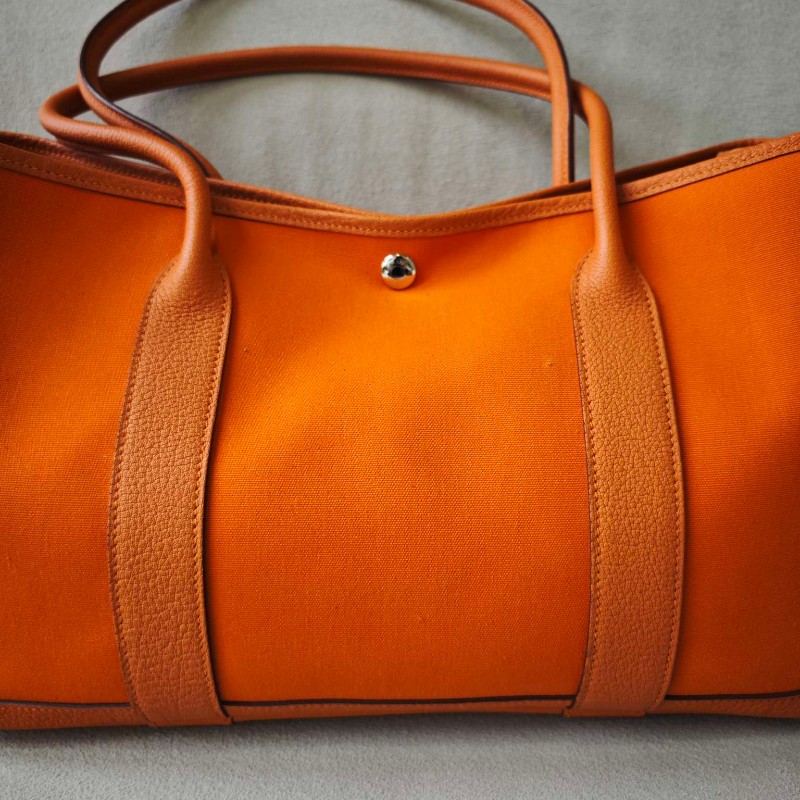 【超稀有款】Hermes花園38 橙色 手提包肩背包-10