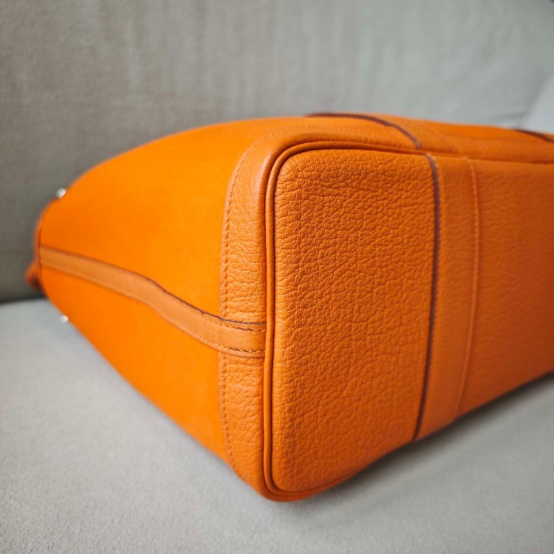 【超稀有款】Hermes花園38 橙色 手提包肩背包-12