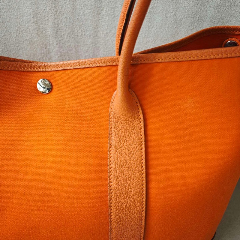 【超稀有款】Hermes花園38 橙色 手提包肩背包-15