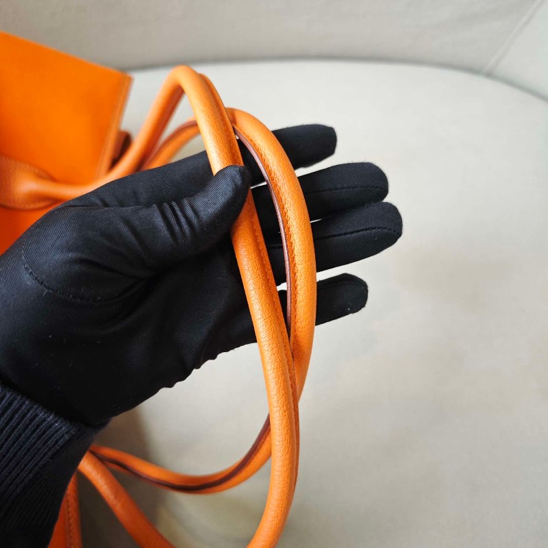 【超稀有款】Hermes花園38 橙色 手提包肩背包-21