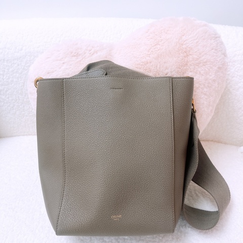 Celine sangle 小號大象灰水桶包