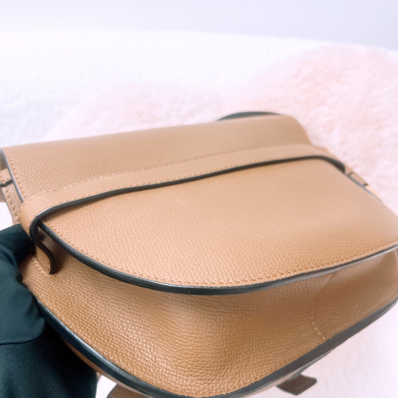 Loewe dual gate 小號棕色馬鞍包-5