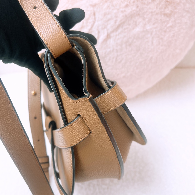 Loewe dual gate 小號棕色馬鞍包-8