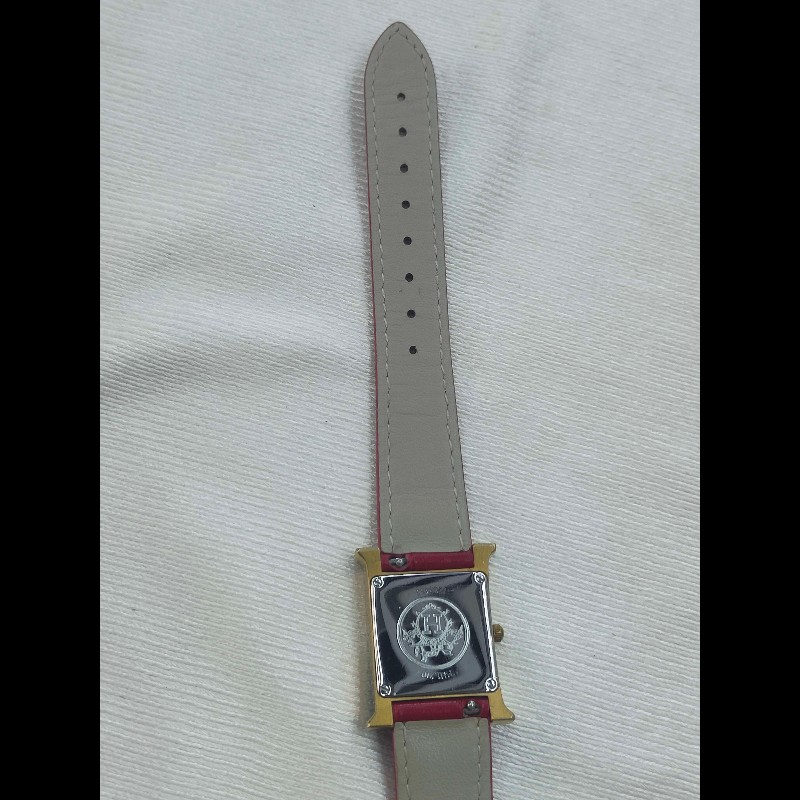 Hermes H系列HH1.201橘黃色錶盤石英女士手錶腕錶-22