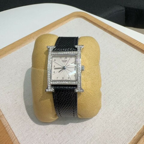 Hermes H系列HH1.210白盤石英女士手錶腕錶