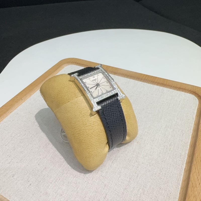 Hermes H系列HH1.210白盤石英女士手錶腕錶-1