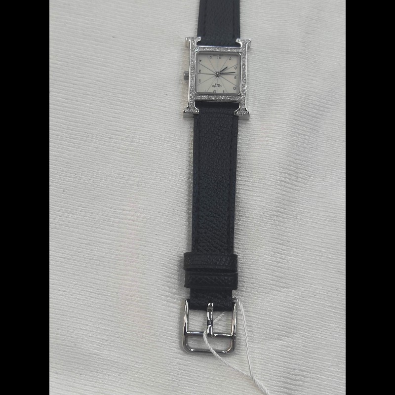 Hermes H系列HH1.210白盤石英女士手錶腕錶-7