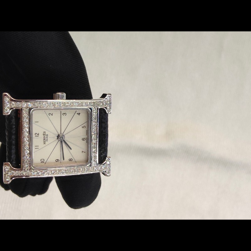 Hermes H系列HH1.210白盤石英女士手錶腕錶-15