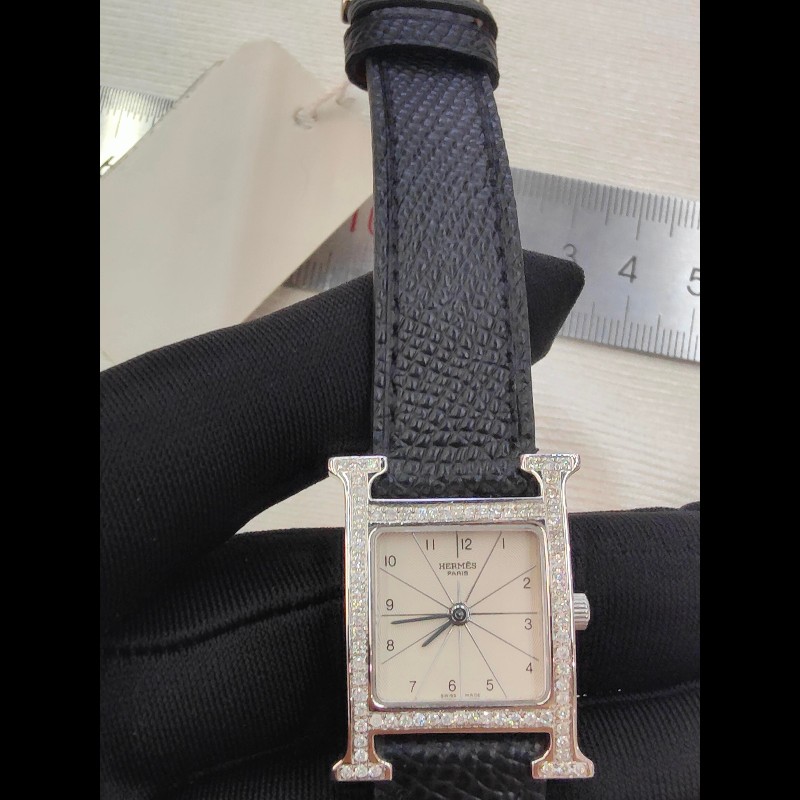 Hermes H系列HH1.210白盤石英女士手錶腕錶-21
