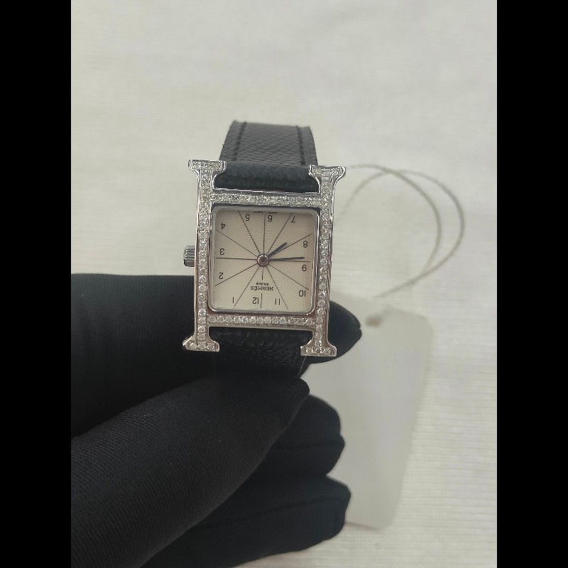 Hermes H系列HH1.210白盤石英女士手錶腕錶-22