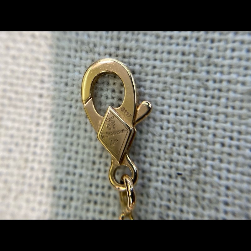 VCA/梵克雅寶中號玫瑰金灰貝母項鍊-11