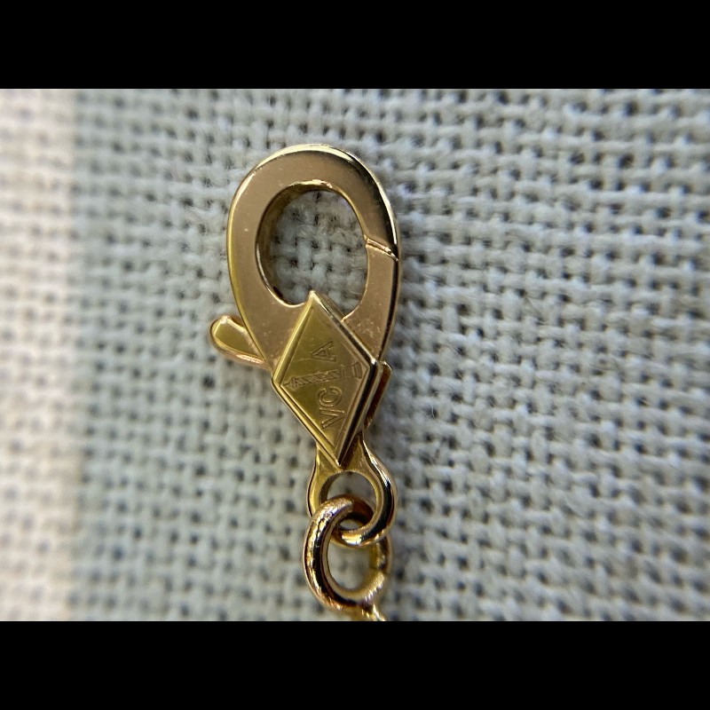 VCA/梵克雅寶中號玫瑰金灰貝母項鍊-12