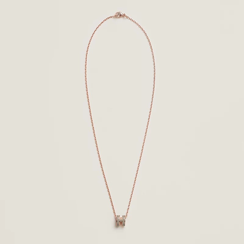 🌟全新🌟Hermes mini Pop H 項鍊|奶茶色/栗子色 全新未使用品💯-1