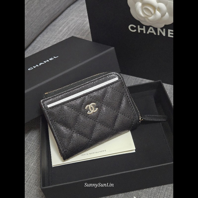 Chanel 香奈兒 25 新款 L拉鍊零錢包 卡包🈶購證-0