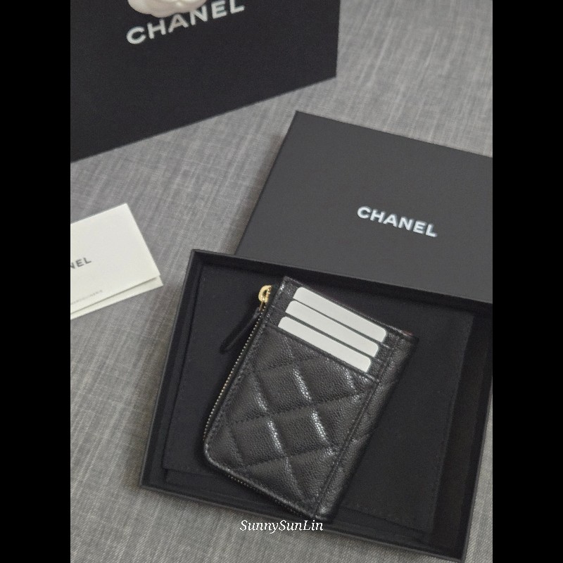 Chanel 香奈兒 25 新款 L拉鍊零錢包 卡包🈶購證-1