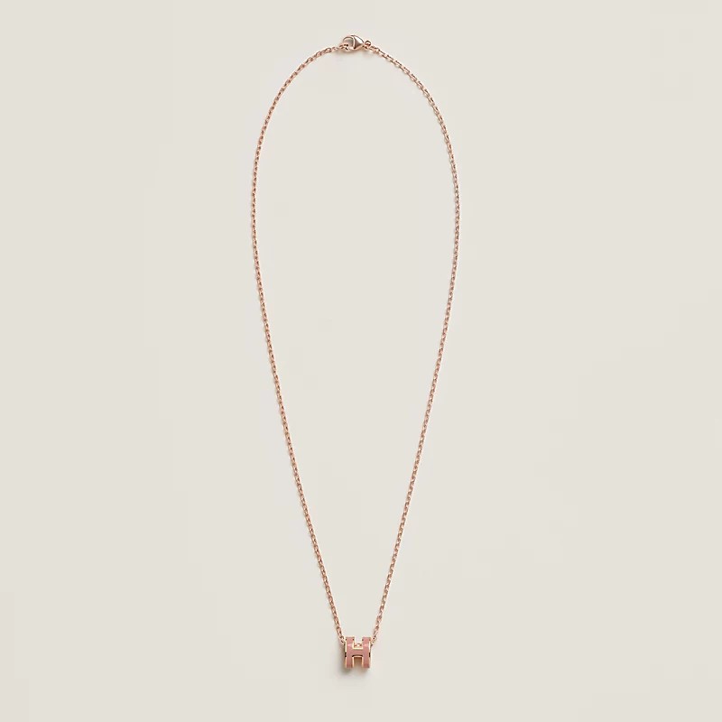 🌟全新🌟Hermes mini Pop H 項鍊|粉杏色/淡粉色 全新未使用品💯-1