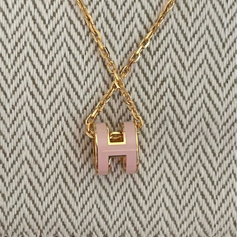 🌟全新🌟Hermes mini Pop H 項鍊|粉杏色/淡粉色 全新未使用品💯-4