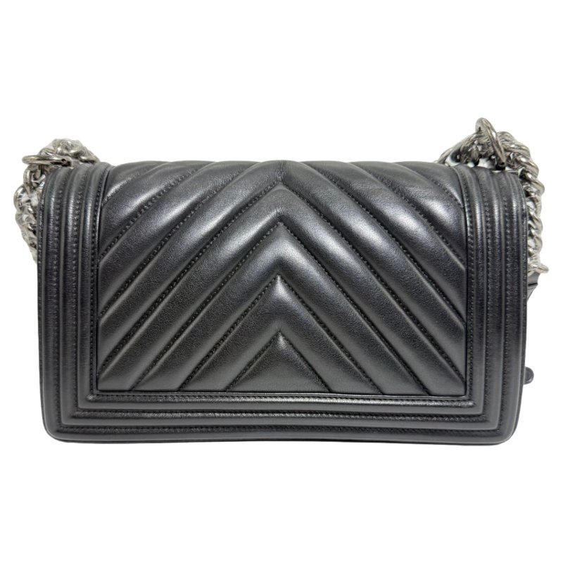 【2403】香奈兒 Chanel Le Boy 中號 黑色 小牛皮 斜挎包-1