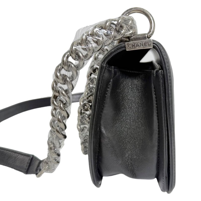 【2403】香奈兒 Chanel Le Boy 中號 黑色 小牛皮 斜挎包-2