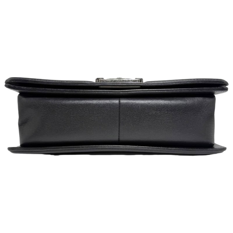 【2403】香奈兒 Chanel Le Boy 中號 黑色 小牛皮 斜挎包-4