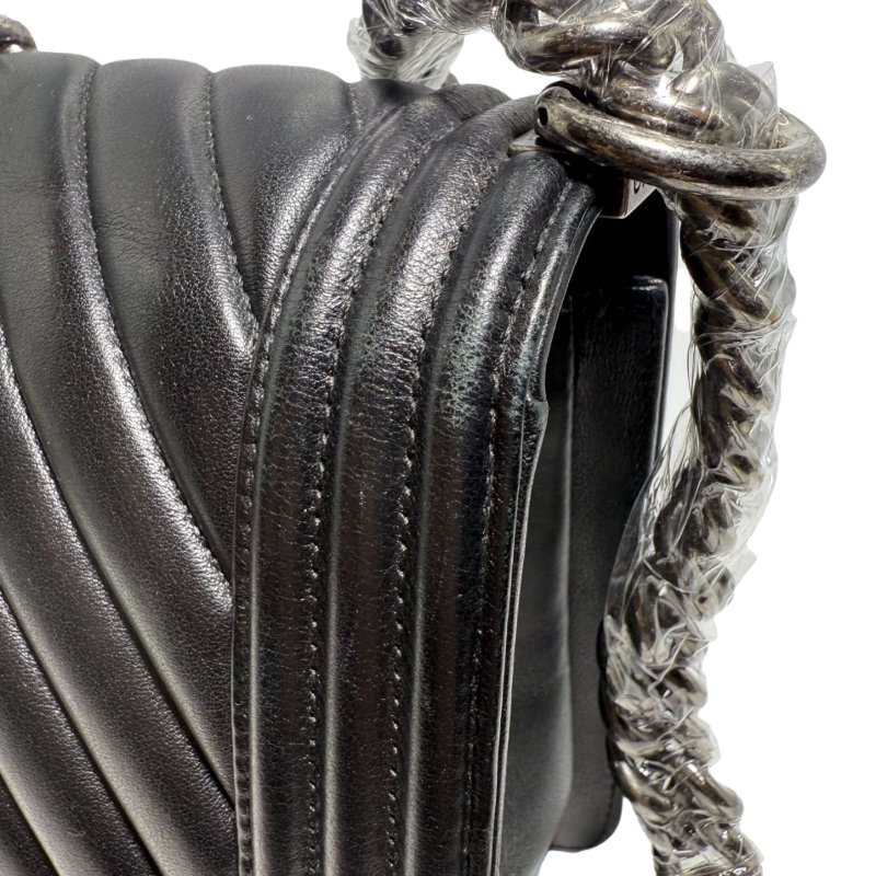 【2403】香奈兒 Chanel Le Boy 中號 黑色 小牛皮 斜挎包-13