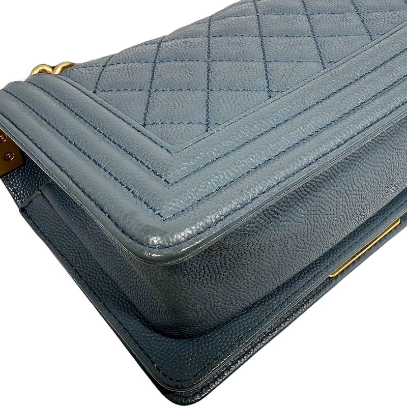 【2507】香奈兒  Chanel Le Boy 湖水綠 斜挎包 荔枝皮 小號 金扣-8