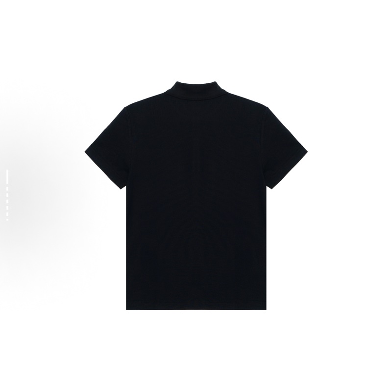 Burberry馬術騎士徽標刺繡修身短袖Polo衫 男款 黑色-1