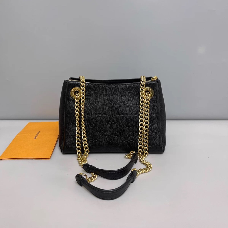 LV路易威登surene BB黑色壓紋牛皮單肩斜挎包-1