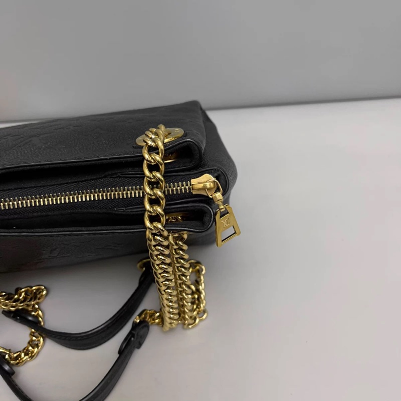 LV路易威登surene BB黑色壓紋牛皮單肩斜挎包-2