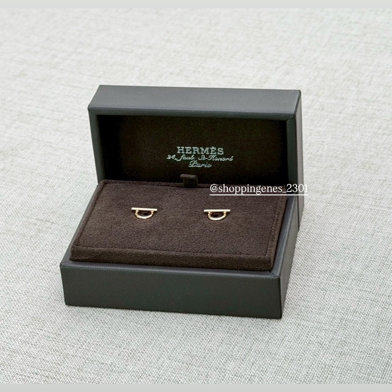 愛馬仕 Hermes 小Q耳環 玫瑰金 珠寶-2