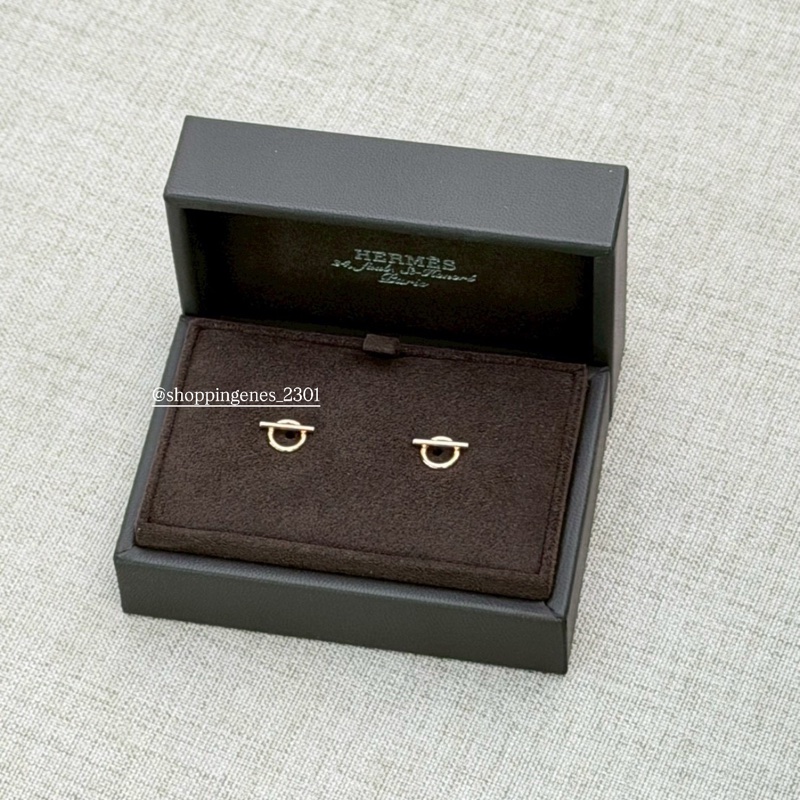 愛馬仕 Hermes 小Q耳環 玫瑰金 珠寶-3